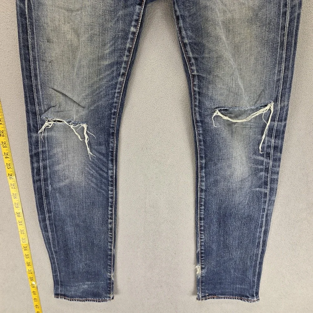 Levis 511 Jeans Mens‎ 29x32 Blue Selvedge Thrashed Whiskers Honeycomb Zip Fly